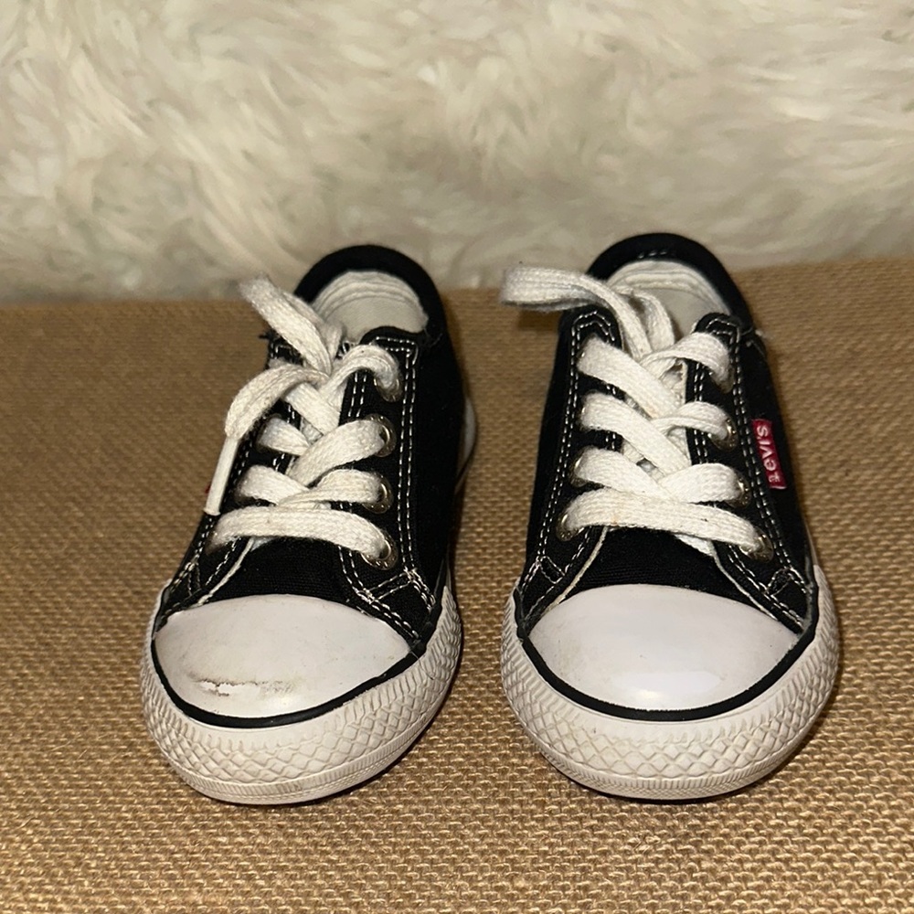 Classic Black and White Kids Sneakers